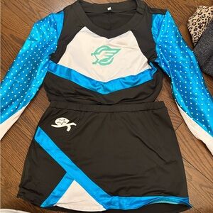 Black and Blue Cheerleading Uniform